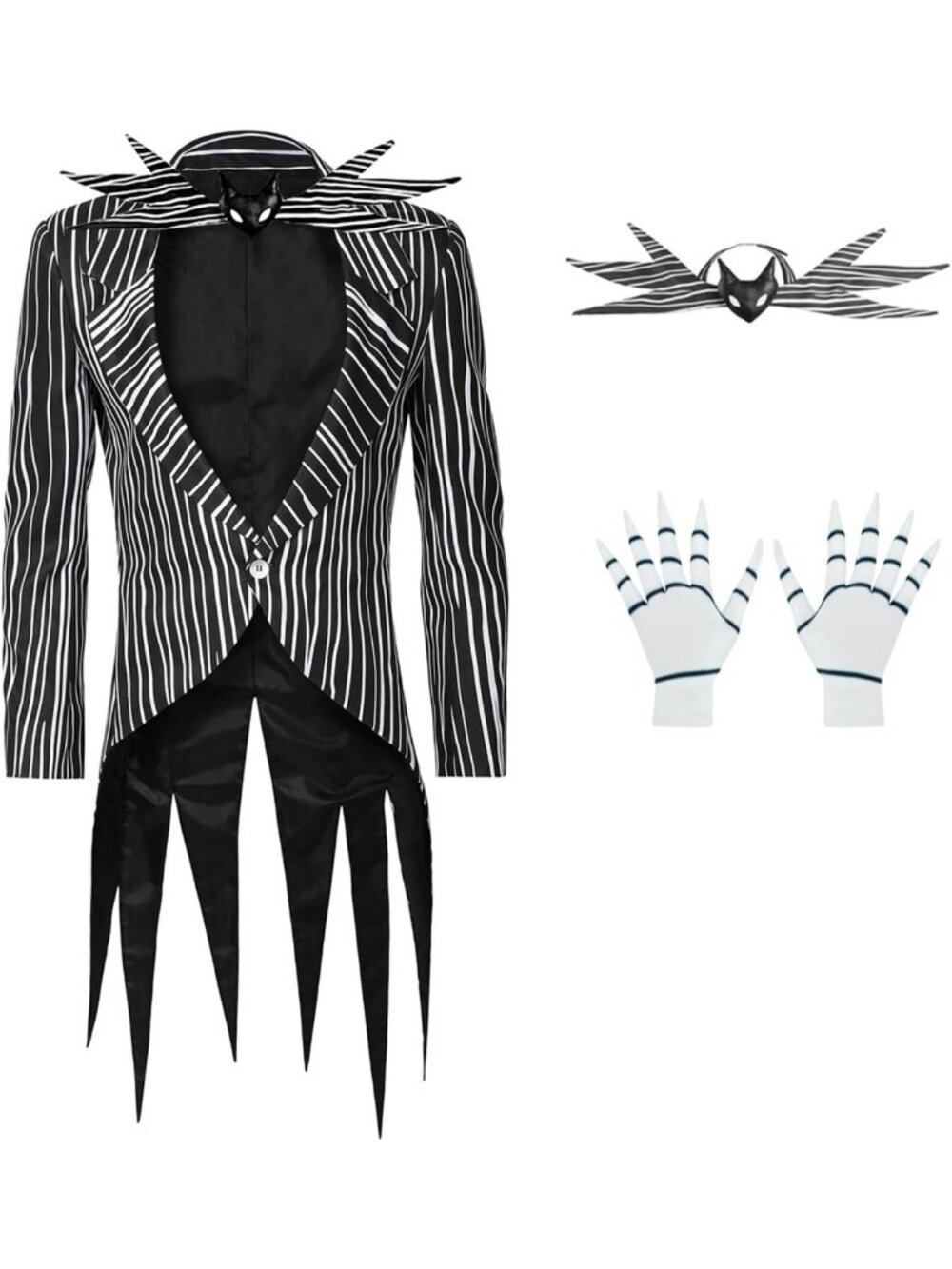 Men's Striped Jack Costume Outfit for Halloween & Christmas - Fun Party Suit